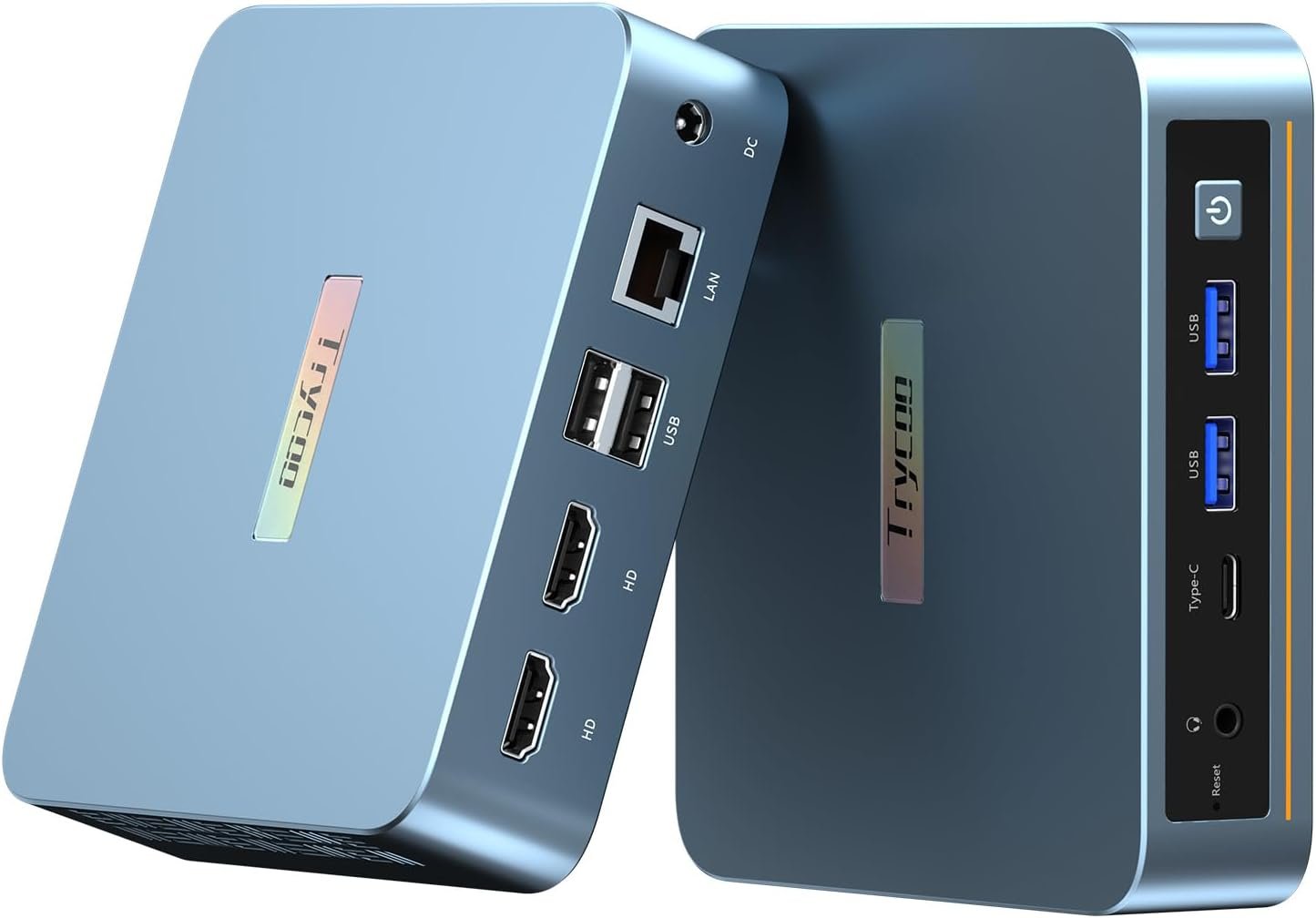 Trycoo Mini PC 12th N95, 16GB DDR4 512GB SSD, WI6 Alder Lake N95 Desktop Mini Computer with Type-C, Dual HD, RJ45 LAN Ethernet, 4K Triple Display, WiFi5, BT4.2